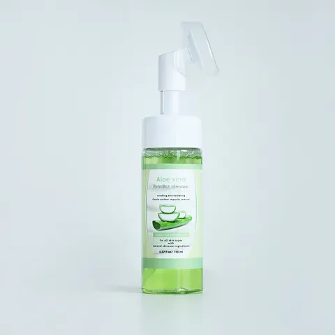 Deep Cleansing Soothing Shrink Pores Acne Treatment Aloe Vera Mousse Facial Cleanser